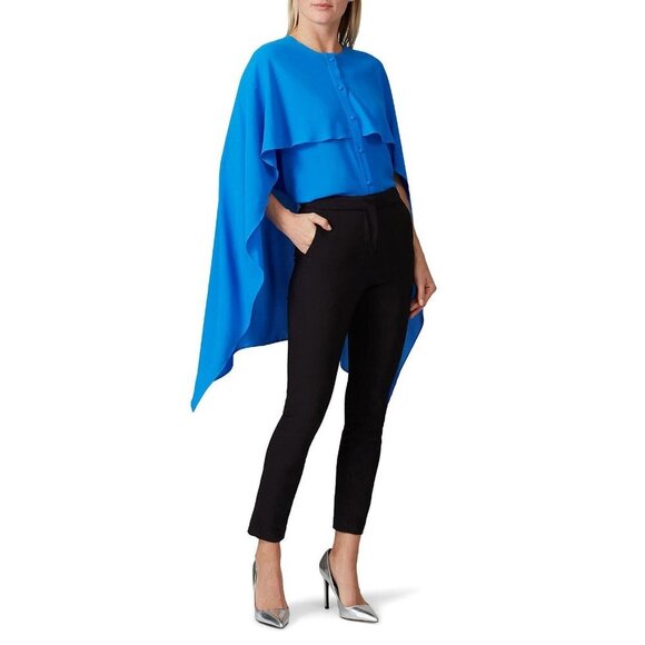 Prabal Gurung Collection Blue Cap Blouse Women's Plus Size 16 - Picture 1 of 11